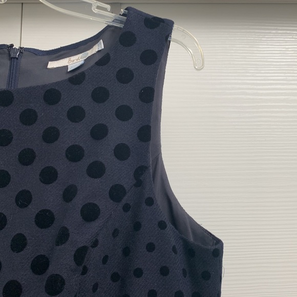 Boden NWOT Navy Wool Velvet Polka Dot Dress size 10R - Picture 8 of 17